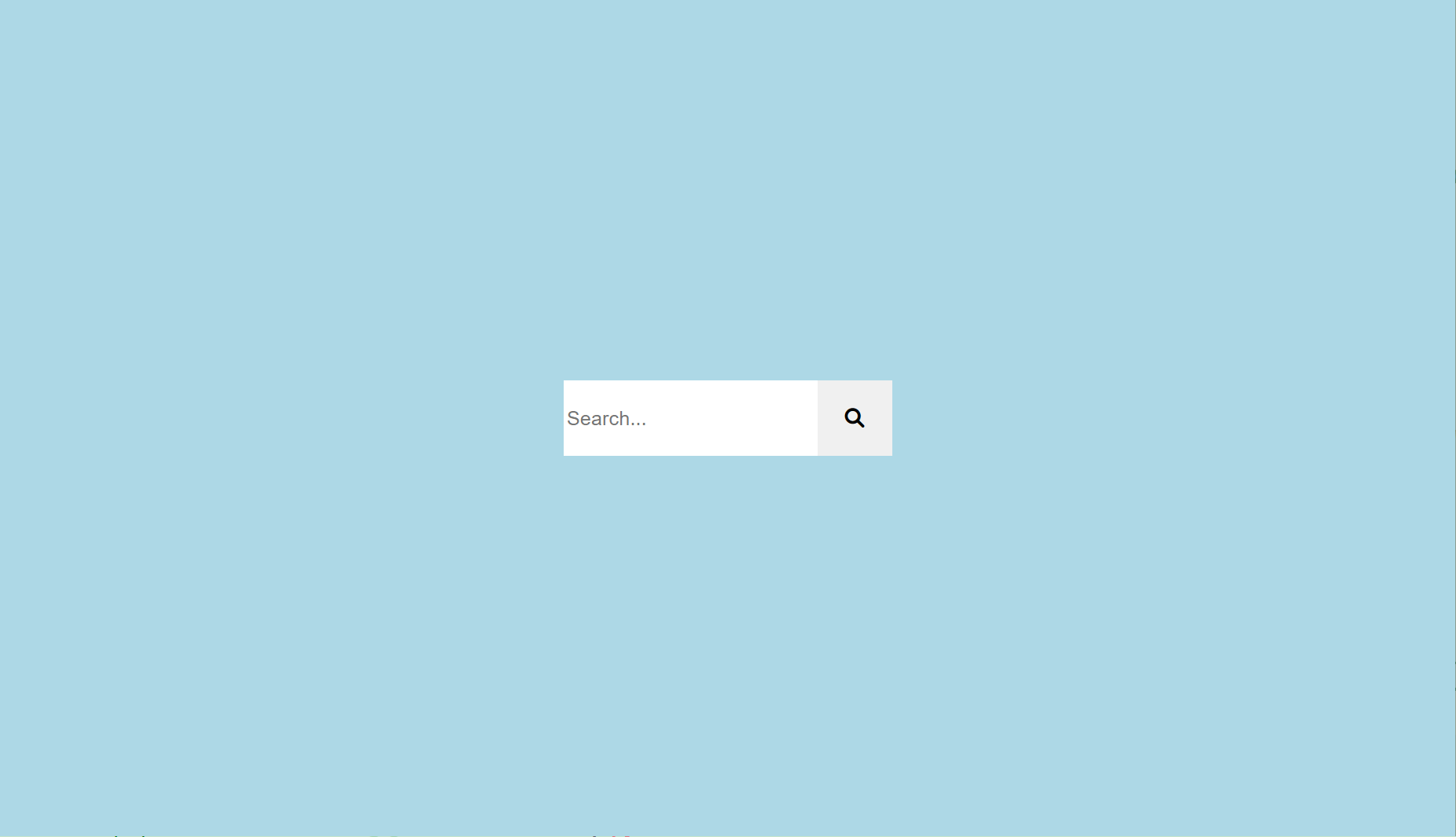 hidden search box
